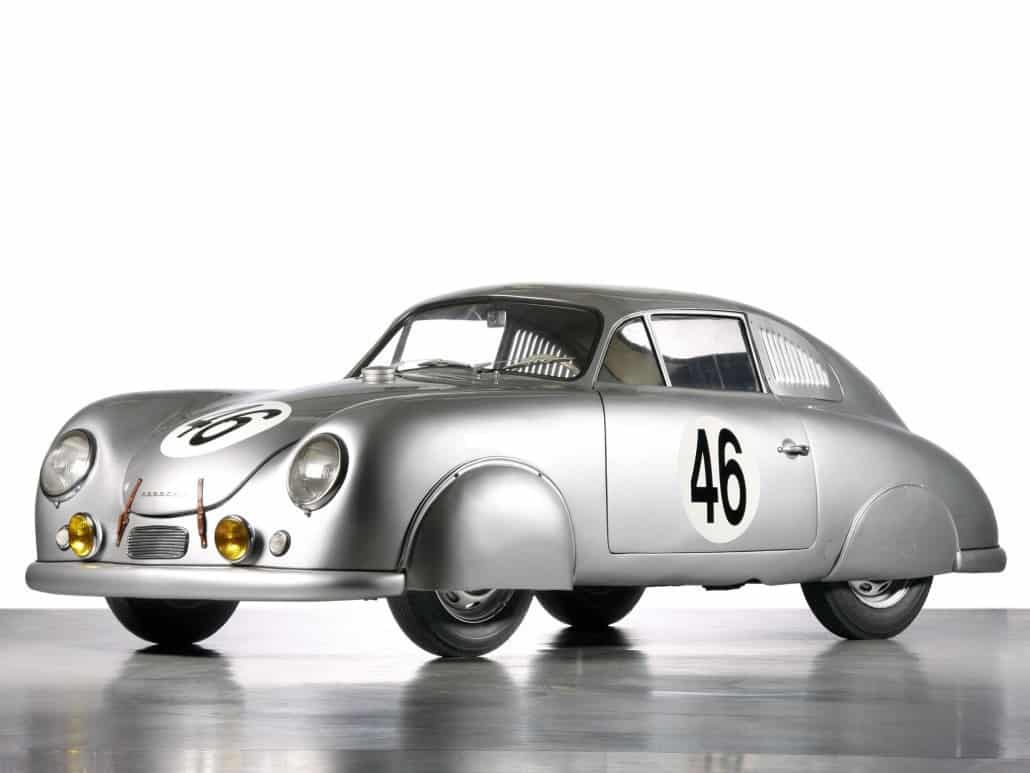 Spark-model Porsche 356 Sl Coupe Team Porsche K.g. N 46 Winner Class 24h Le Mans 1951 Auguste Veuillet Edmond Mouche 1 18 Silver