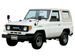 Toyota Land Cruiser 70 tout terrain court bâché 1986
