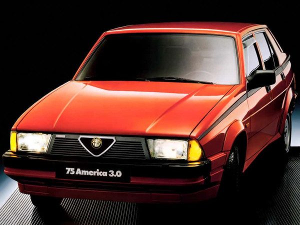 Alfa 75 6V 3.0 America 1987-1988 vue AV - photo Alfa Romeo