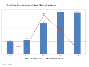 Volkswagen Polo évolution du poids
