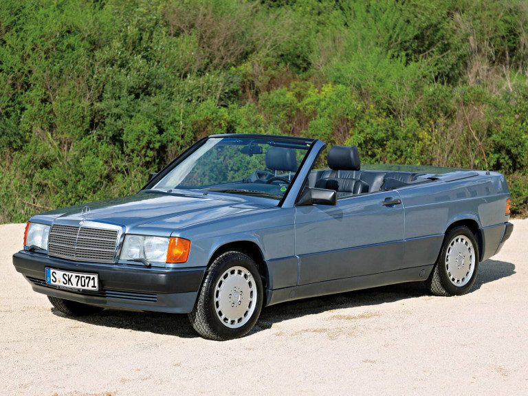 Mercedes 190E cabriolet prototype vue AV 1989 - photo Mercedes