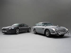Aston Martin DB5-DB9 James Bond - photo Nick Dimblely/Aston Martin