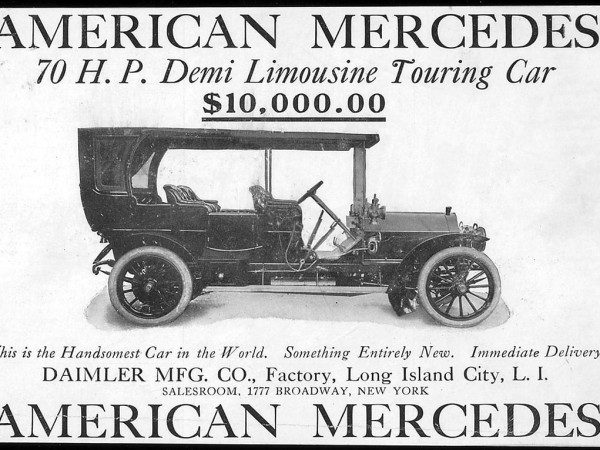 Publicité pour l'American Mercedes
