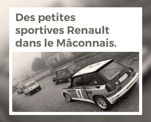 Des petites sportives Renault dans le Mâconnais