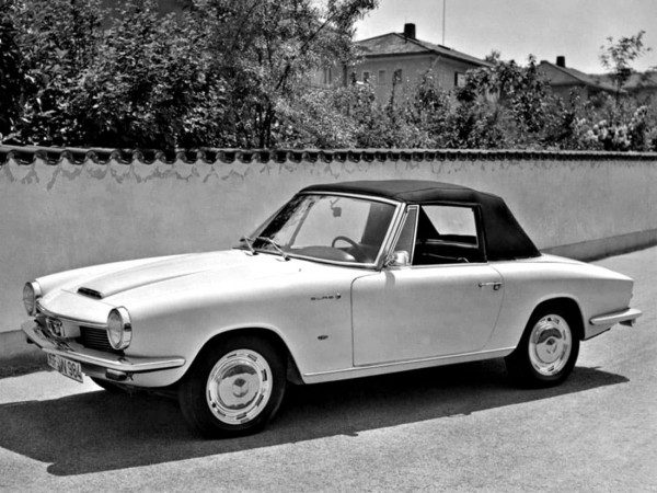 Glas 1300 GT-1700 GT cabriolet 1965-1967 vue AV avec capote - photo Glas