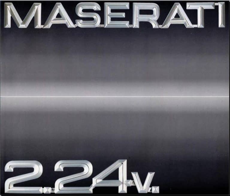 Brochure Maserati 2.24v 1989