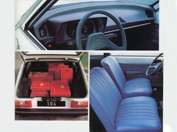 Peugeot 104 ZA 1977-1984 intérieur - photo Peugeot