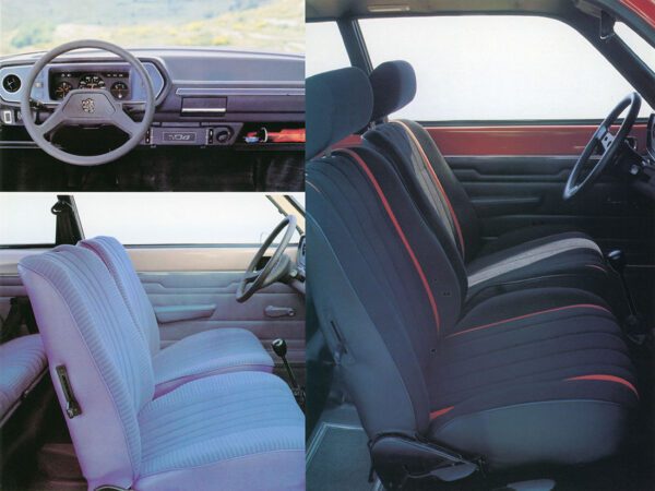 Peugeot 104 1979-1984 intérieur : ZR à gauche et ZS à droite - photo Peugeot