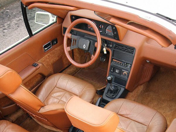 Renault Fuego cabriolet prototype Heuliez 1982 intérieur - photo Heuliez