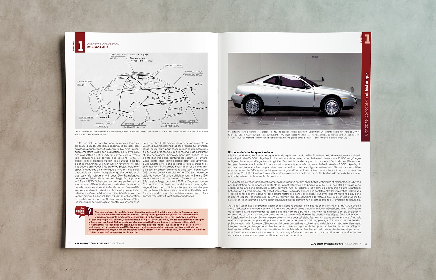 Extraits Guide détaillé Alfa Romeo GTV Spider type 916 - Chapitre 1